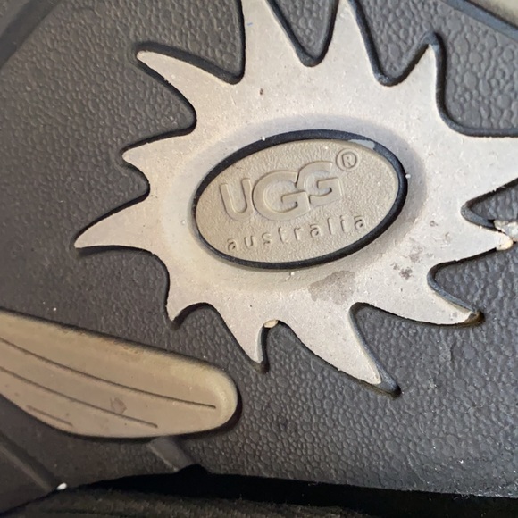 Great black suede uggs with gold and silver button design - Picture 7 of 7